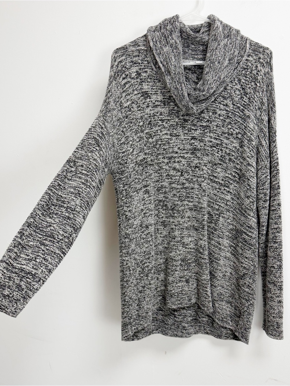 Pure J Jill Sweater Medium Womens Gray Cowl Neck Long Sleeve - Picture 2 of 10